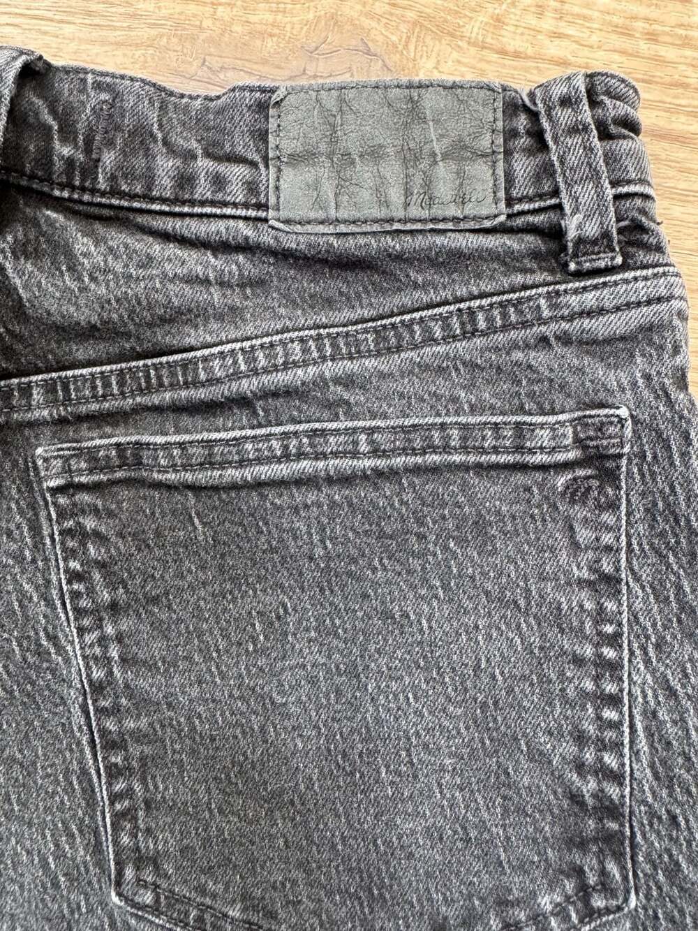 Madewell 90s Straight Jeans Black Wash High Rise Stretch Denim Size 29 - Picture 13 of 16